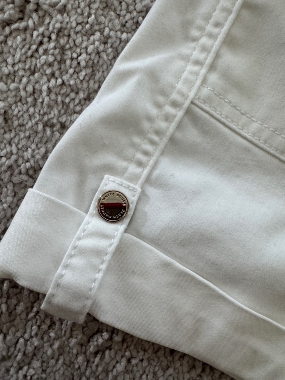 White House Black Market White Utility Pocket Cuffed Shorts - Picture 2 of 6